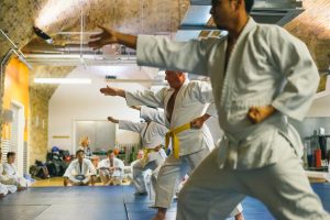 Martial art grading at London Hapkido school