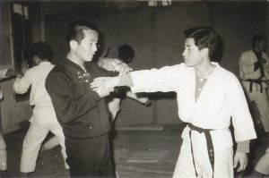 Early photo of Martial Art Grandmaster Chang teaching Hapkido.